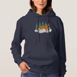 Fox Red Labrador Christmas Evergreen Trees Hoodie