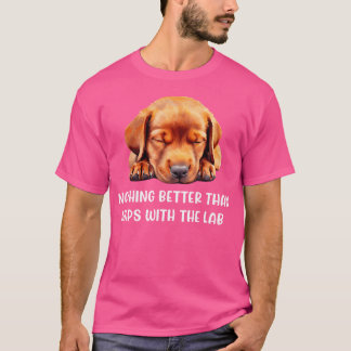 Fox Red Labrador Mama Vater Napping Labrador Retri T-Shirt
