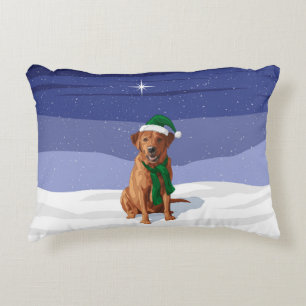 Fox Red Labrador Retriever Christmas Dog Dekokissen