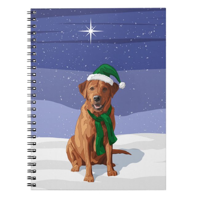 Fox Red Labrador Retriever Christmas Dog Notizblock (Vorderseite)