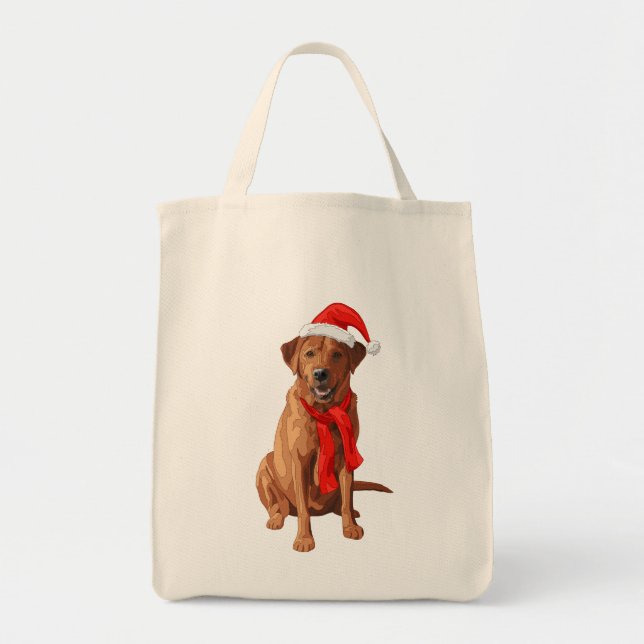 Fox Red Labrador Retriever Christmas Dog Tragetasche (Vorne)