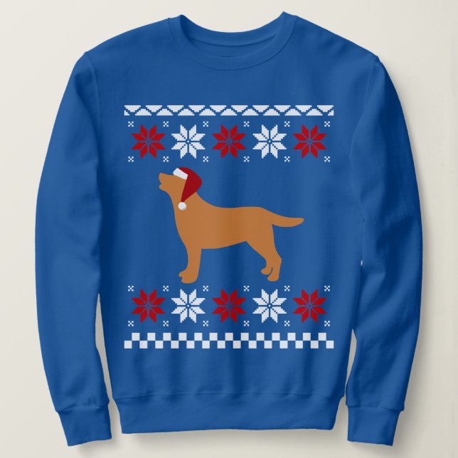 Fox Red Labrador Silhouette Weihnachten Sweatshirt (Design vorne)