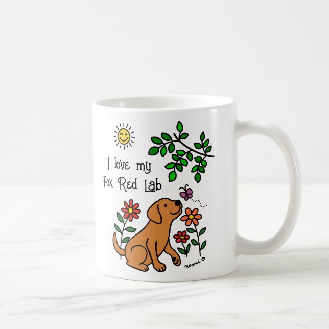 Fox Red Labrador und Green Tasse (Rechts)