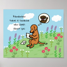 Fox Red Labrador und Letter Someone Cares