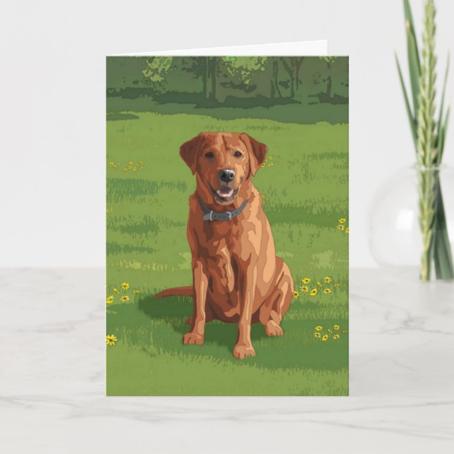 Fox Red Yellow Labrador Retriever Dog Karte (Vorderseite)