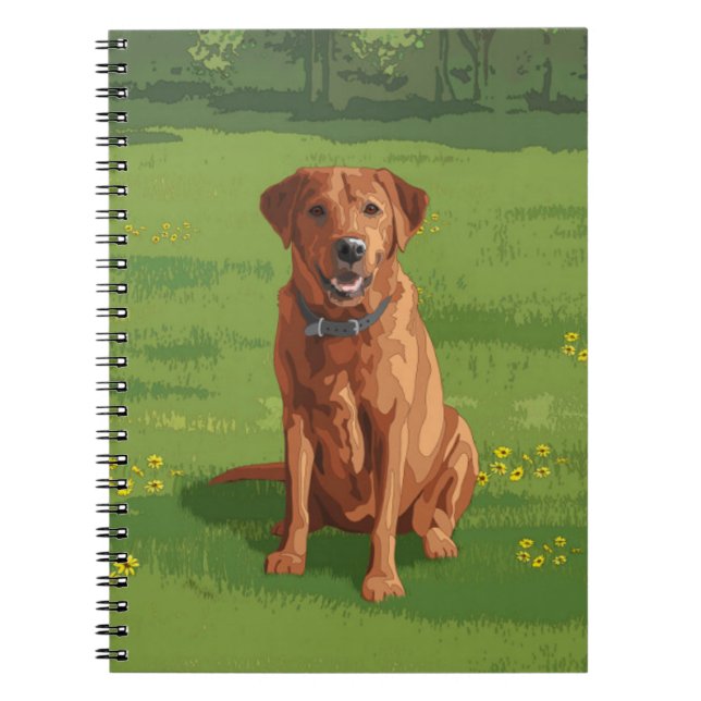 Fox Red Yellow Labrador Retriever Dog Notizblock (Vorderseite)