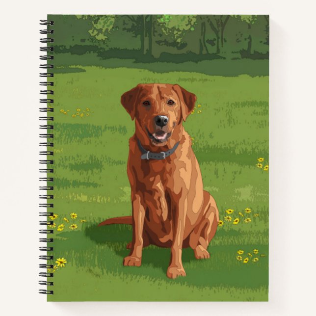 Fox Red Yellow Labrador Retriever Dog Notizbuch (Vorderseite)