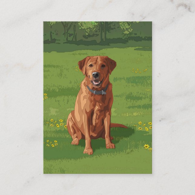 Fox Red Yellow Labrador Retriever Dog Visitenkarte (Vorderseite)