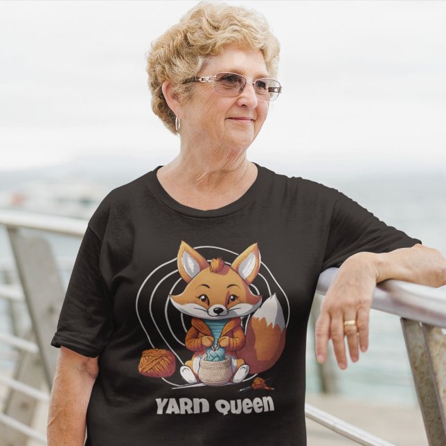 Fox Retirement Geschenke für Crocheter Mama Oma T-Shirt (Fox Retirement Gifts for Crocheter Mom Grandma)