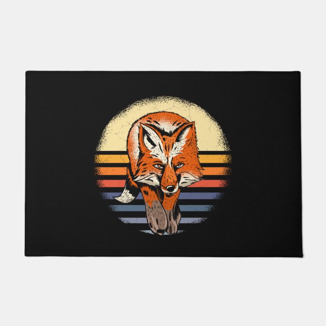 Fox Retro Vintag Fußmatte (Vorderseite)