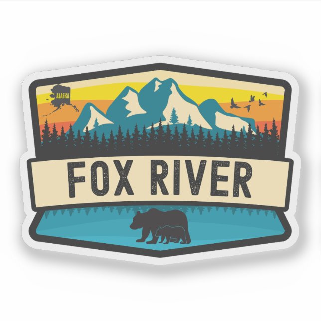 Fox River, Alaska Aufkleber (Vorderseite)
