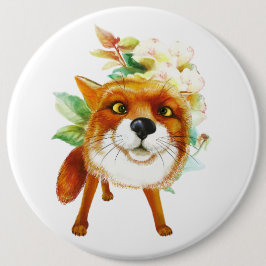 Fox-Rosen. Aquarell Button