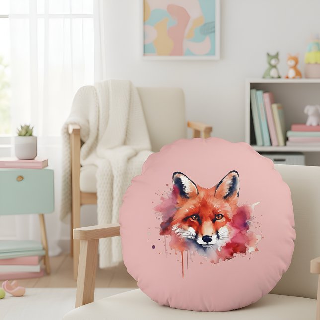 Fox Round Pillow Rundes Kissen (Von Creator hochgeladen)