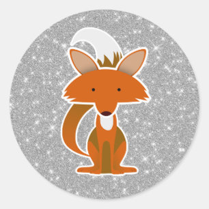 Fox Runder Aufkleber