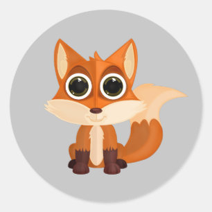 Fox Runder Aufkleber