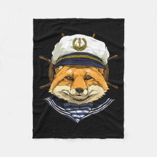 Fox Sailor Boot Captain Wildlife Fox Forest Fleecedecke