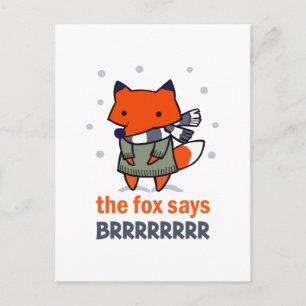 FOX SAYS BRRRRR POSTKARTE