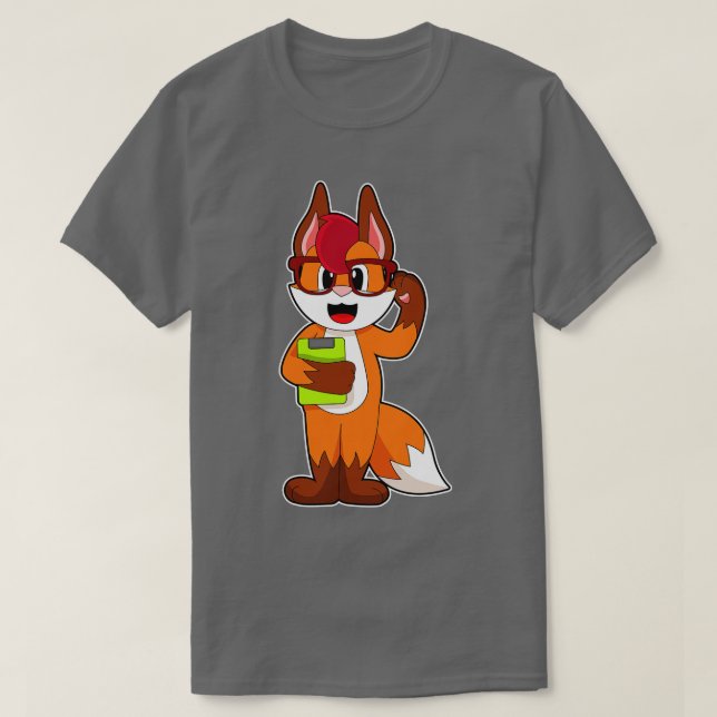 Fox Secretary Notepad T-Shirt (Design vorne)