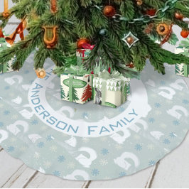 Fox Shiba Inu Snowflake Polyester Weihnachtsbaumdecke