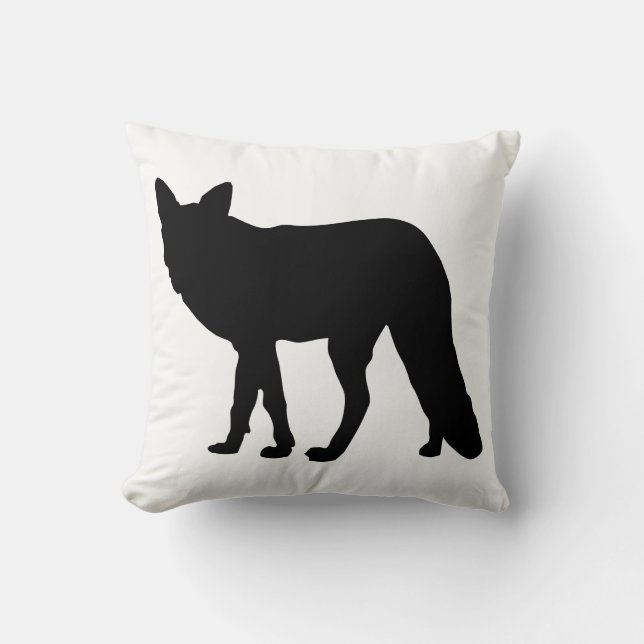 Fox-Silhouette Kissen (Vorderseite)