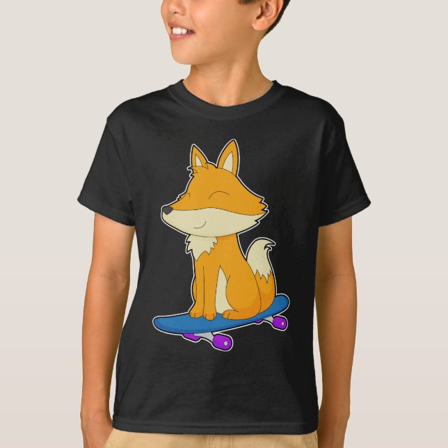 Fox Skater Skateboard Sport T-Shirt (Vorderseite)