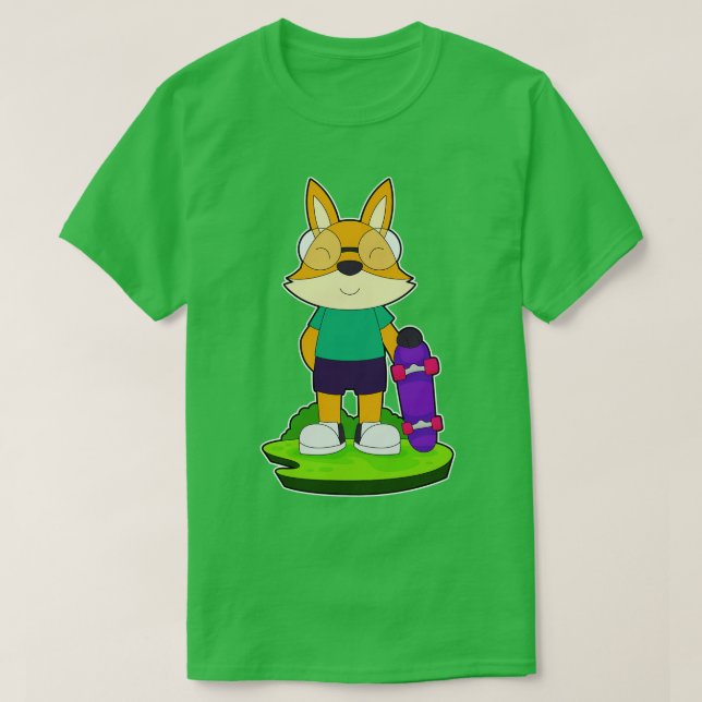 Fox Skater Skateboard T-Shirt (Design vorne)