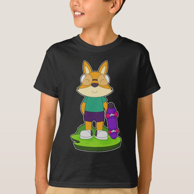 Fox Skater Skateboard T-Shirt (Vorderseite)