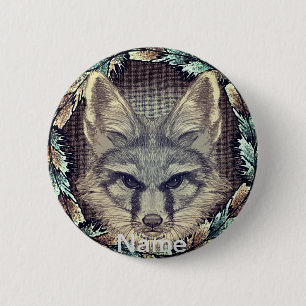 Fox Sketch Button