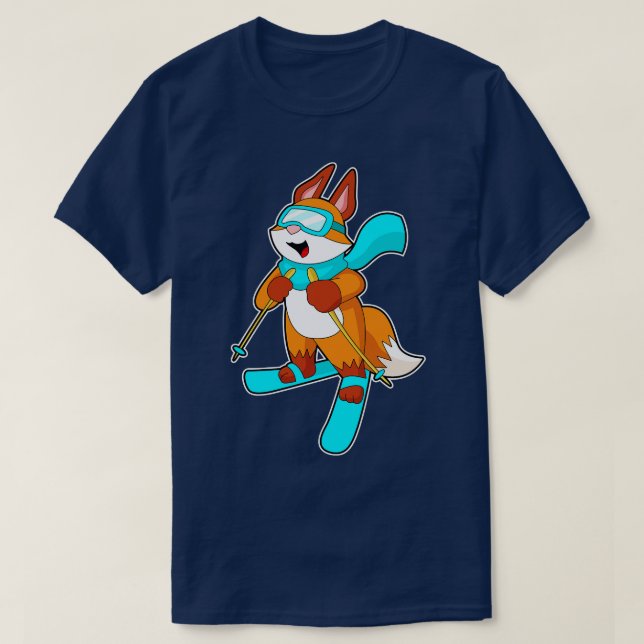 Fox Skier Ski T-Shirt (Design vorne)