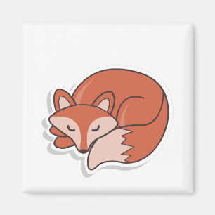 Fox Sleeping Magnet
