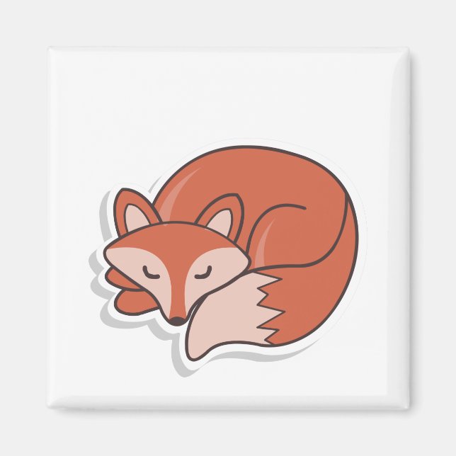 Fox Sleeping Magnet (Vorne)