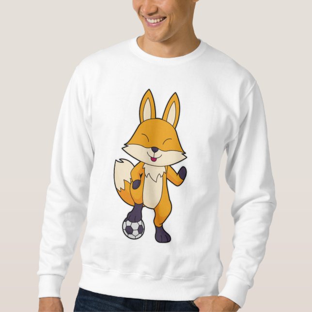 Fox Soccer Player Soccer Sweatshirt (Vorderseite)