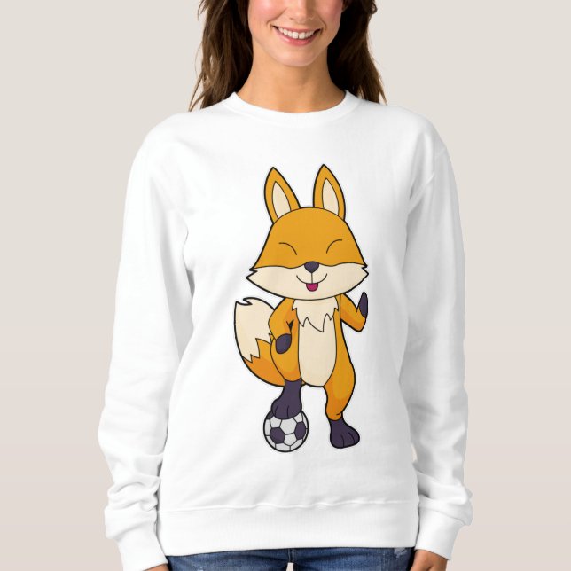 Fox Soccer Player Soccer Sweatshirt (Vorderseite)