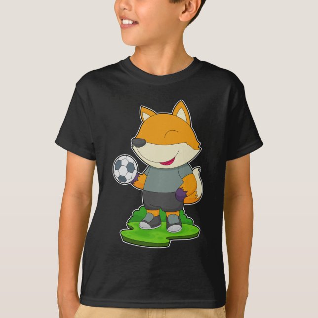 Fox Soccer Player Soccer T-Shirt (Vorderseite)