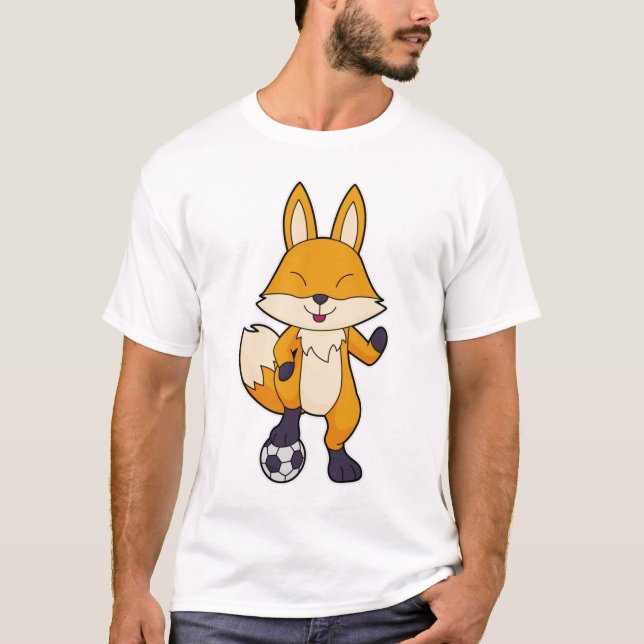 Fox Soccer Player Soccer T-Shirt (Vorderseite)
