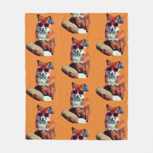 Fox-Sonnenbrille Butterfly Fleece Blanket