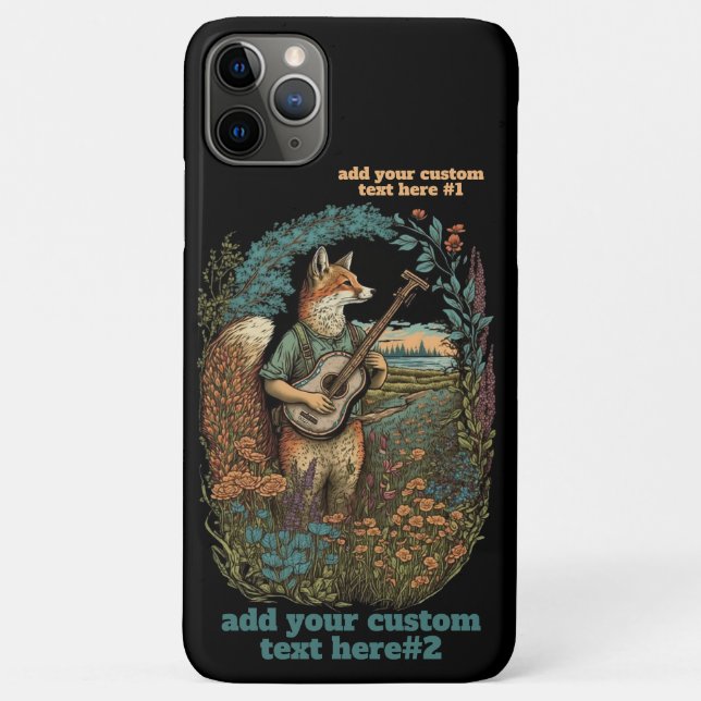 Fox spielen Gitarre Wildblume Cotattcore Custom Case-Mate iPhone Hülle (Rückseite)