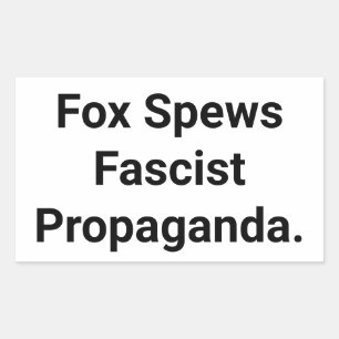 Fox spricht die faschistische Propaganda Hankamer  Rechteckiger Aufkleber