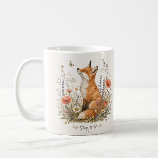 Fox Stay Wild Wildflowers Tasse