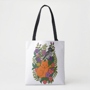 Fox, Taube und Blume