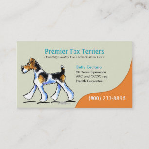 Fox Terrier Dog Breeder Puppy Business Visitenkarte