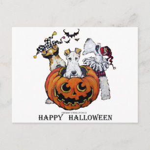 Fox Terrier Halloween Postkarte