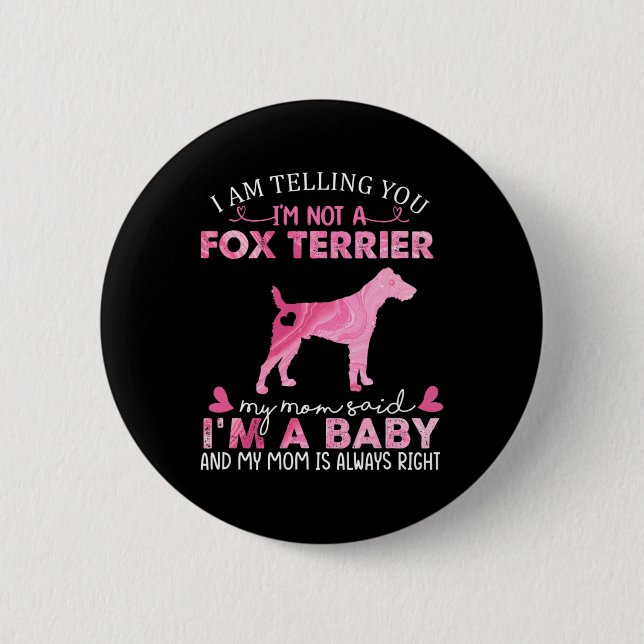 Fox Terrier Mama Button (Vorderseite)