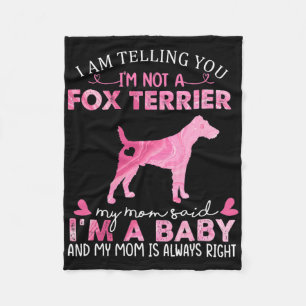 Fox Terrier Mama Fleecedecke