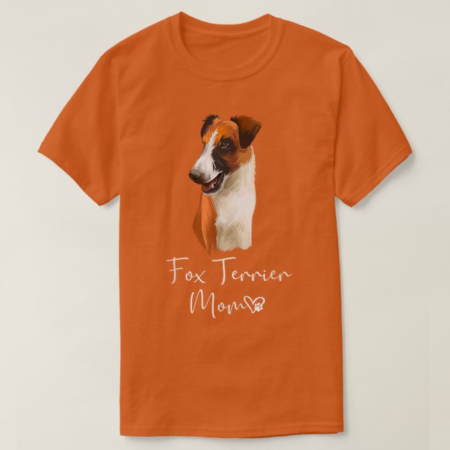 Fox Terrier Mama Niedlich Welpe Downer Fox Terrier T-Shirt (Design vorne)