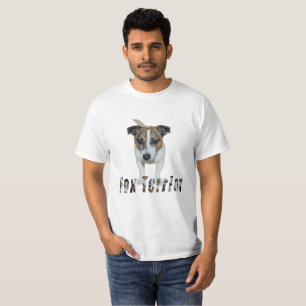 Fox Terrier mit Logo, Mens White T - Shirt