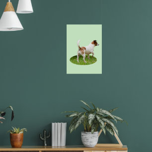 Fox Terrier on Alert Poster