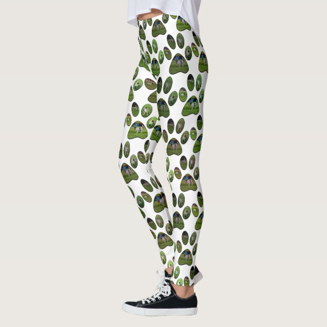 Fox Terrier Paw Prints, Leggings (Links)