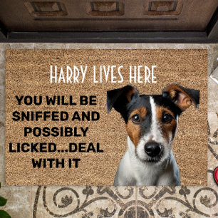 Fox Terrier personalisierte lustige Tür Fußmatte