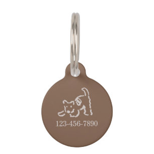Fox Terrier personalisierter Namens-Hunde-ID-Anhän Haustiermarke